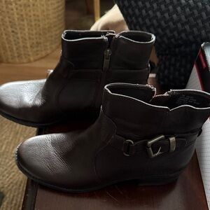 Anne Klein Dark Brown Ankle Boots